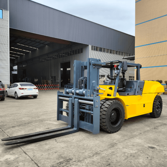 10 Ton Container Forklift Diesel Lifting Equipment With 2300mm Mast ...